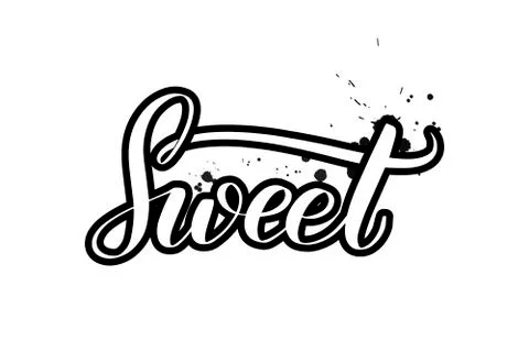 Vector calligraphy illustration isolated on white background Stock Illustration