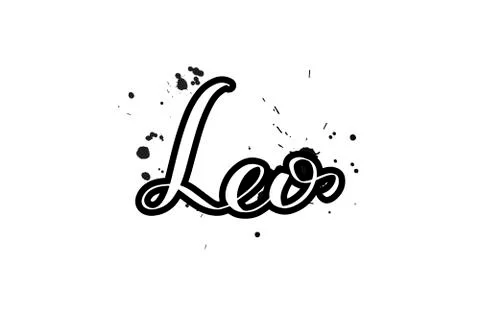 Vector calligraphy illustration isolated on white background Stock Illustration