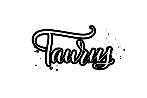 Vector calligraphy illustration isolated on white background Stock Illustration