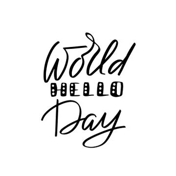 Vector calligraphy illustration isolated on white background Stock Illustration