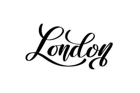 Vector calligraphy illustration isolated on white background Stock Illustration