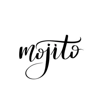 Vector calligraphy illustration isolated on white background. Stock Illustration