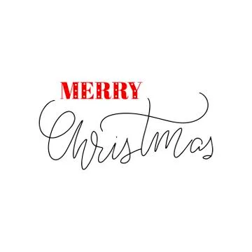 Vector calligraphy illustration isolated on white background Stock Illustration