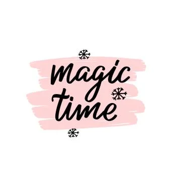Vector calligraphy illustration isolated on white background. Stock Illustration
