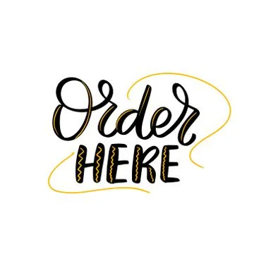 Vector calligraphy illustration isolated on white background. Stock Illustration