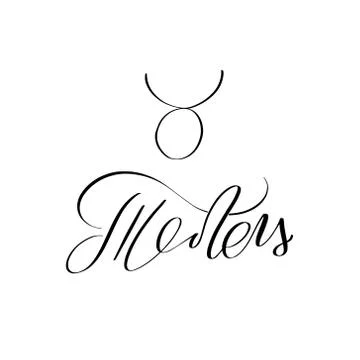Vector calligraphy illustration isolated on white background. Stock Illustration