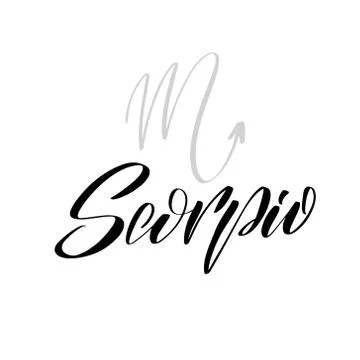 Vector calligraphy illustration isolated on white background. Stock Illustration