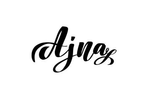 Vector calligraphy illustration isolated on white background. Stock Illustration