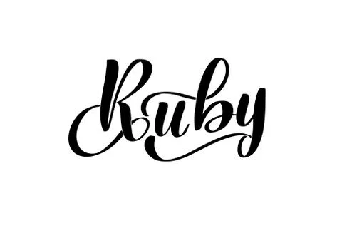 Vector calligraphy illustration isolated on white background. Stock Illustration