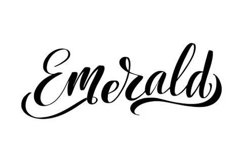 Vector calligraphy illustration isolated on white background. Stock Illustration