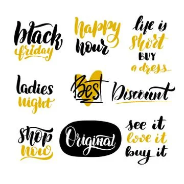 Vector calligraphy illustration isolated on white background. Stock Illustration