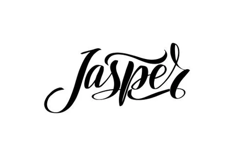 Vector calligraphy illustration isolated on white background. Stock Illustration