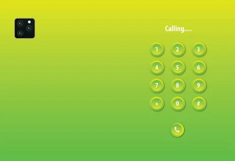 Vector, Calling, keypad, cellphone icon, social network Illustrazione stock