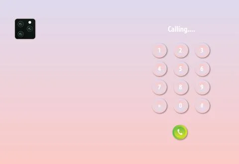 Vector, Calling, keypad, cellphone icon, social network Stock Illustration