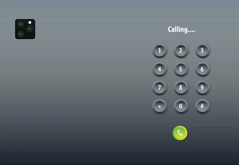 Vector, Calling, keypad, cellphone icon, social network Illustrazione stock