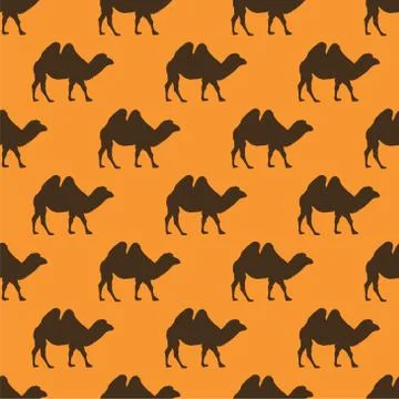 Vector camel seamless pattern Stock Illustration