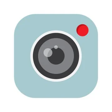 Vector camera application icon Stock Illustration