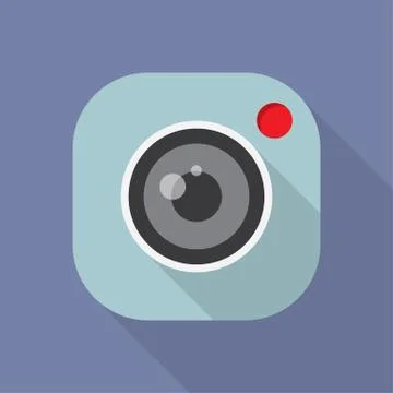 Vector camera application icon Stock Illustration
