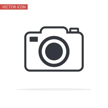 Vector camera icon symbol flat style Illustrazione stock
