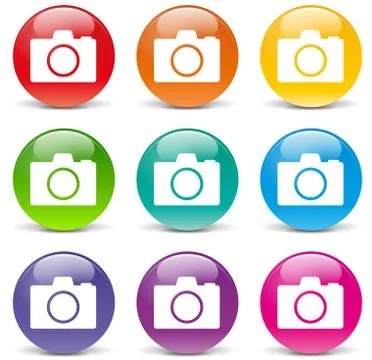 Vector camera icons Stock Illustration