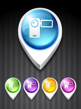 Vector camera recorder icon Illustrazione stock
