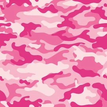 Vector camouflage pattern for clothing design. Pink camouflage military pattern Stock Illustration