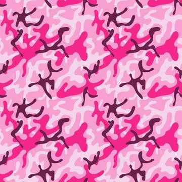 Vector camouflage pattern for pink clothing design. Illustrazione stock