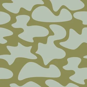 Vector camouflage seamless pattern background. Abstract spots Sea Foam color Stock Illustration
