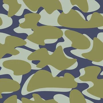 Vector camouflage seamless pattern background. Abstract spots Sea Foam and Gr Illustrazione stock