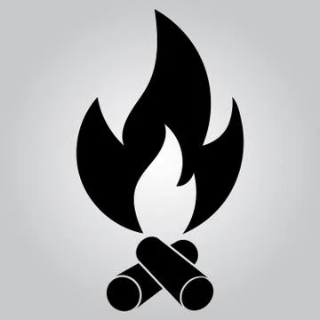 Vector campfire icon Stock Illustration