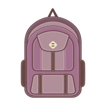 Vector Camping backpack flat style illustration 스톡 일러스트