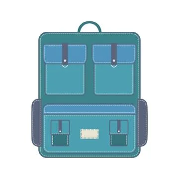 Vector Camping backpack flat style illustration Stock Illustration