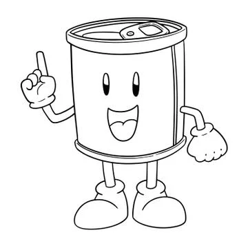 Vector of can cartoon Stock Illustration