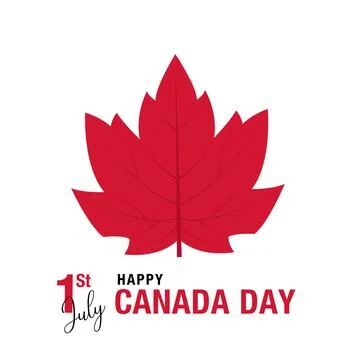 Vector Canada day with maple leaf Stock Illustration
