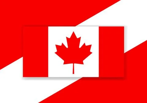 Vector Canada Flag. Country flag design. Flat vector flag. Stock Illustration