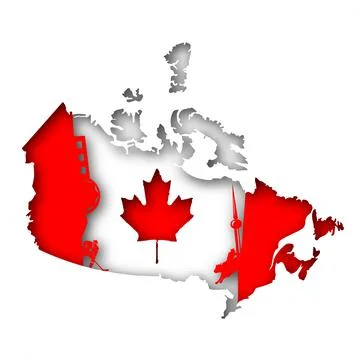 Vector Canada in paper art style Stock Illustration