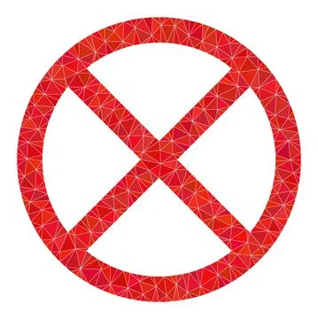 Vector Cancel Triangle Filled Icon Illustrazione stock