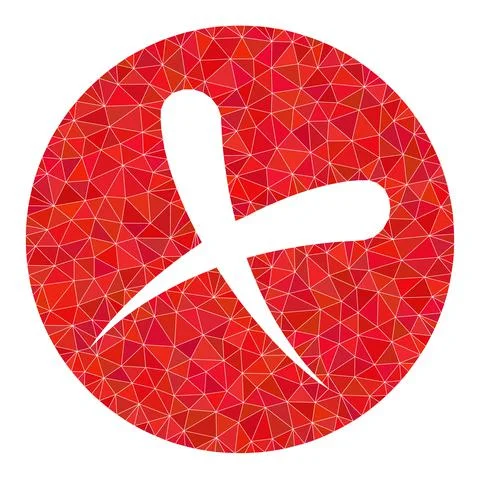 Vector Cancel Triangle Filled Icon Illustrazione stock