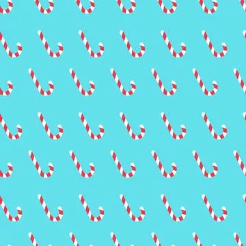 Vector candies seamless geometric pattern. Repeatable christmas background - Stock Illustration