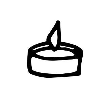 Vector candle in doodle style Stock Illustration