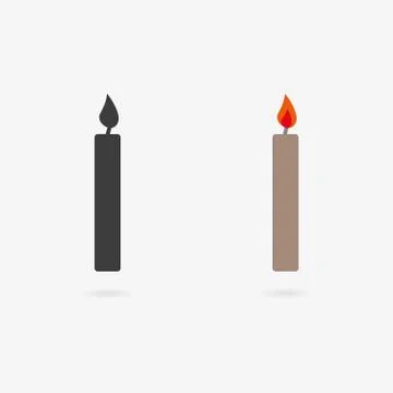 Vector candle icon Stock Illustration