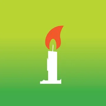 Vector candle symbol Stock Illustration