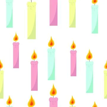Vector candles pattern Stock Illustration