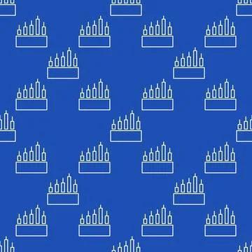 Vector Candlestick Chart Trading Analysis seamless pattern in outline style Stock Illustration
