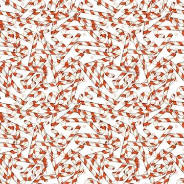 Vector Candy and Lollipop Seamless Pattern Stock Illustration