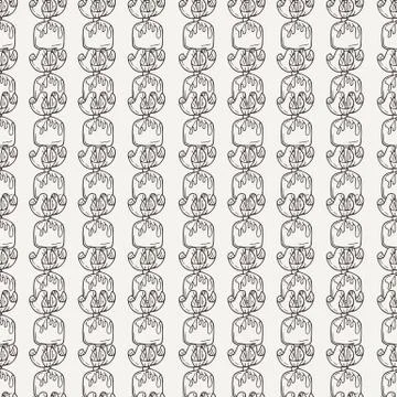 Vector Candy and Lollipop Seamless Pattern. Sweet Party Texture Illustrazione stock