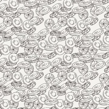 Vector Candy and Lollipop Seamless Pattern. Sweet Party Texture Illustrazione stock