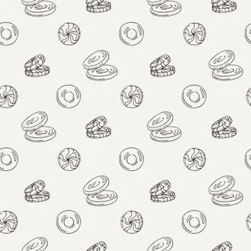 Vector Candy and Lollipop Seamless Pattern. Sweet Party Texture Stock Illustration