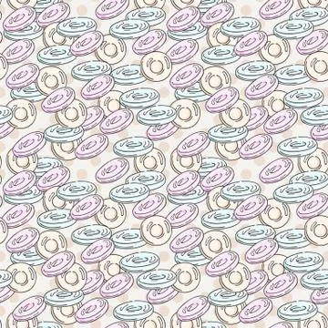 Vector Candy and Lollipop Seamless Pattern. Sweet Party Texture 库存插图