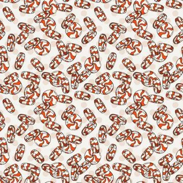 Vector Candy and Lollipop Seamless Pattern. Sweet Party Texture Illustrazione stock